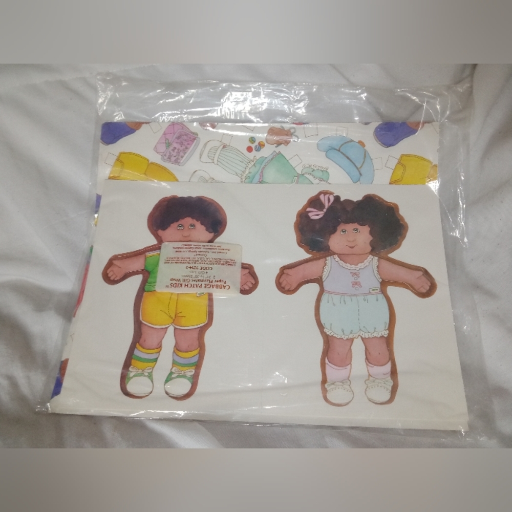 Vintage Cabbage Patch Kids Gift Wrap Set New Old Stock 1984